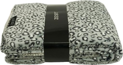 Zest fleeceplaid 120x159 cm panter grijs