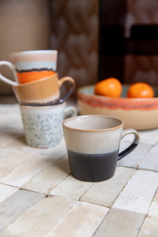 HK Living 70's ceramics cappuccino mug Rock - Afbeelding 2