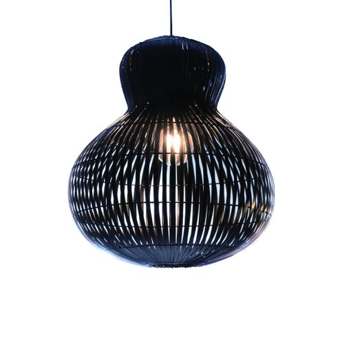 Villaflor Bamboo hanglamp Labu Black S - Afbeelding 2