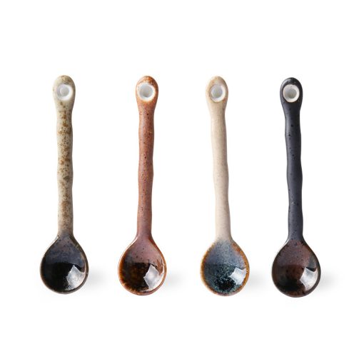 HK Living kyoto ceramics Japanese tea spoons set of 4