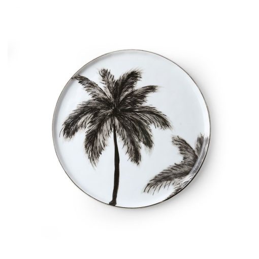 HK Living ceramics side plate palms S