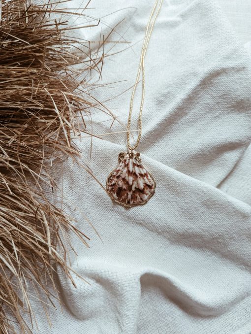 Byron Jewels ketting lang schelp goud