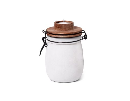 Senza Tealight Candle Jar white