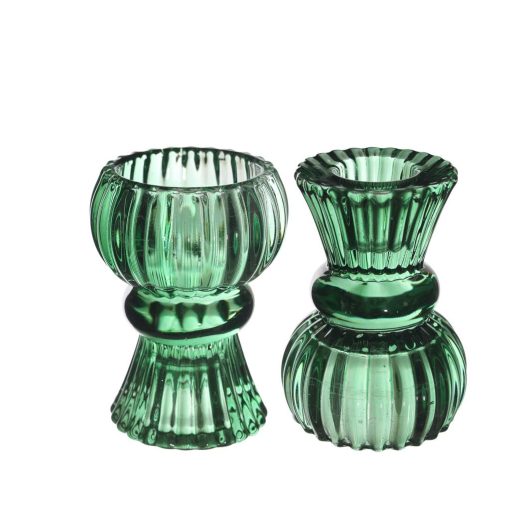 Ideas 4 season - Duo Kaarsenhouder Nora groen