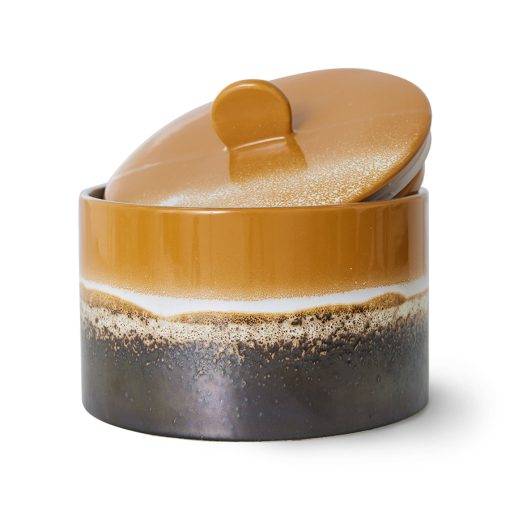 HK Living 70's ceramics cookie jar Fire