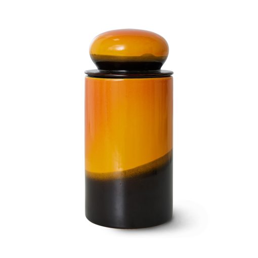HK Living 70s ceramics: storage jar, sunshine