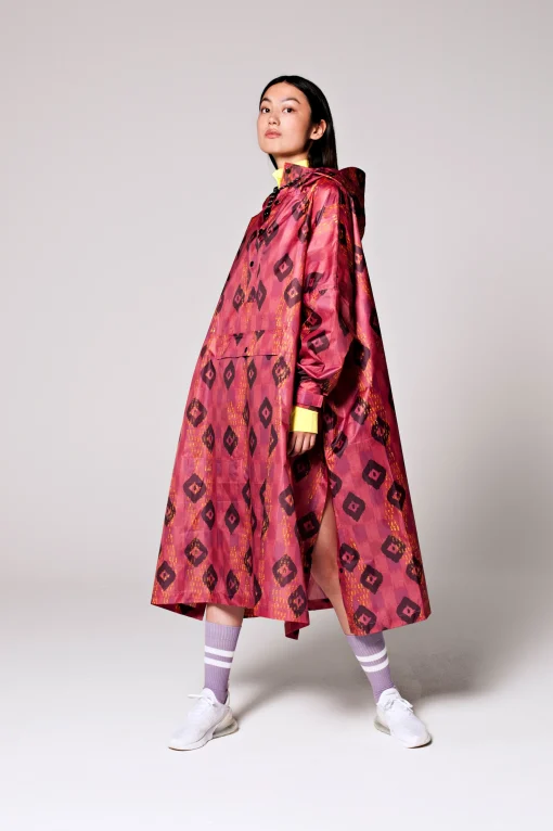 Rainkiss Ikat rain poncho