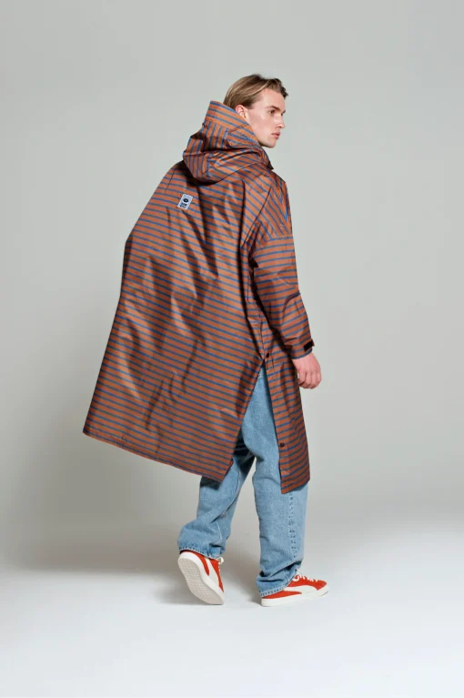 Rainkiss Breton brown/blue rain poncho - Afbeelding 2
