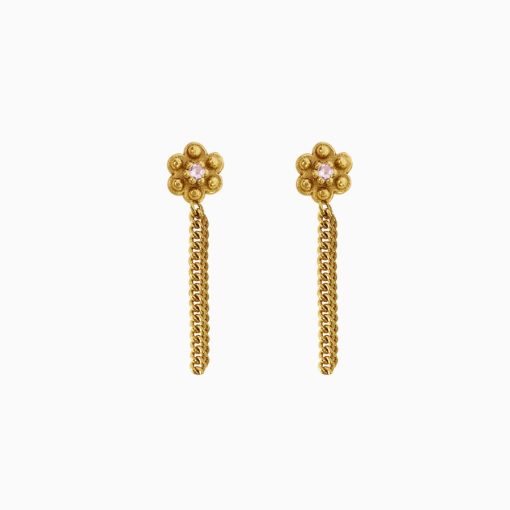 My Treasure Hunts Stud flower ketting lila goud