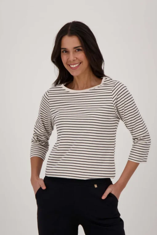 Zusss - shirt zand/off black - Afbeelding 2