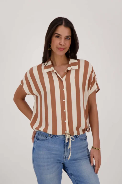Zusss Blouse korte mouw Brique - Afbeelding 2