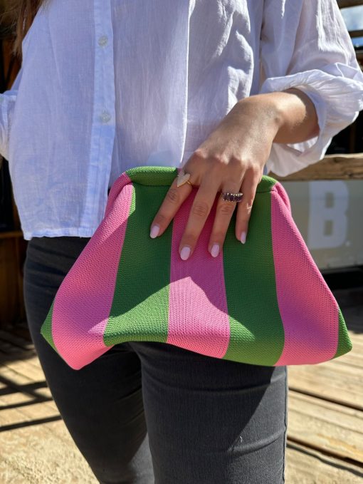 Byron Clutch roze/groen