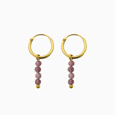 My Treasure Hunts Oorringen ruby facet goud