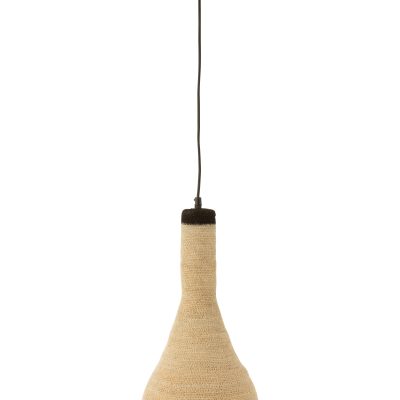 J-Line lamp Peer Zeegras Naturel/Zwart