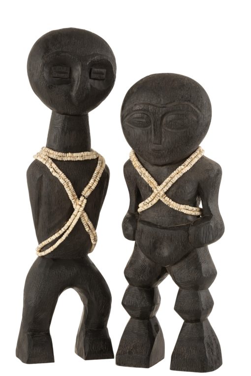 J-line mango hout figuur Takwimu - 2 maten