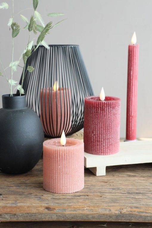 Led kaars mauve klein - Afbeelding 2