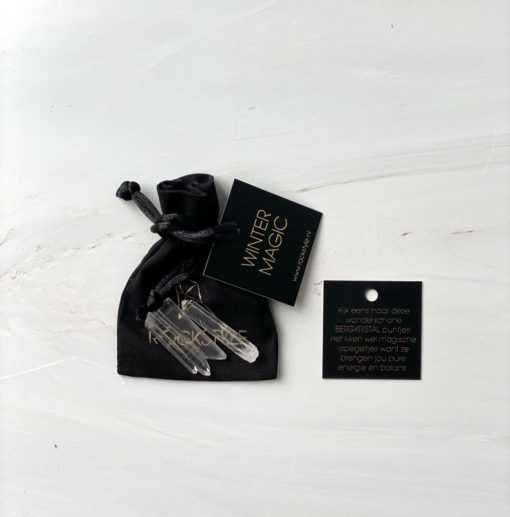 Rockstyle Winter Magic | black velvet giftbag Bergkristal