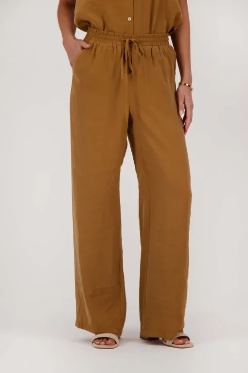 Zusss tencel broek camel