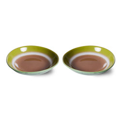 HK living- 70s ceramics curry bowls- funky music- set of 2