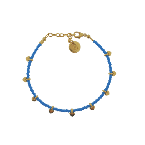 &Anne Bracelet hearts sky blue