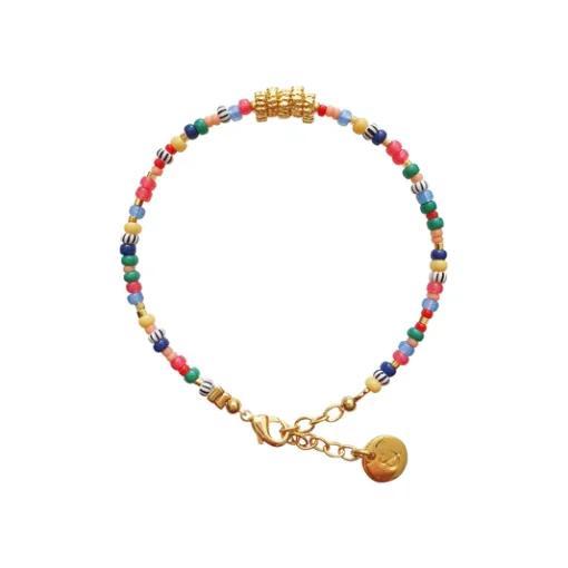 & Anne armband mixed kralen goud