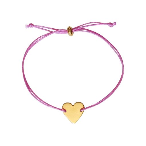 &Anne bracelet heart/purple cord
