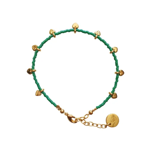 & Anne armband hartjes groen