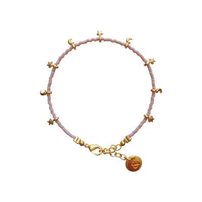 & Anne armband maan en ster licht paars