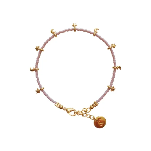 & Anne armband maan en ster licht paars