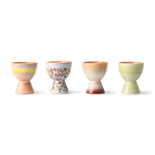 HK Living 70's ceramics egg cups taurus set of 4