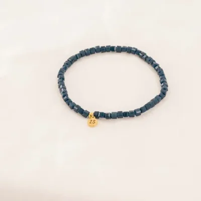 Zuss kralenarmbandje donkerblauw