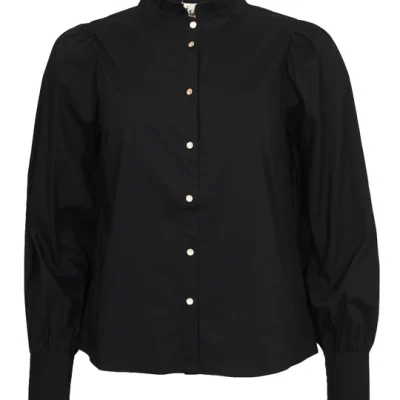I Say - Maia Smock blouse zwart