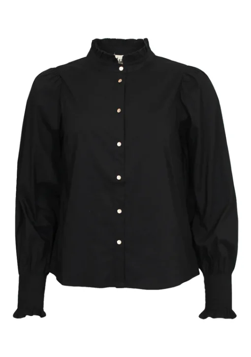 I Say - Maia Smock blouse zwart