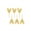 Zusss set van 6 borrelmarkers hartje goud