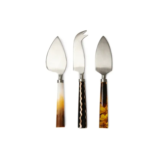 HK Living cheese knives havana set of 3