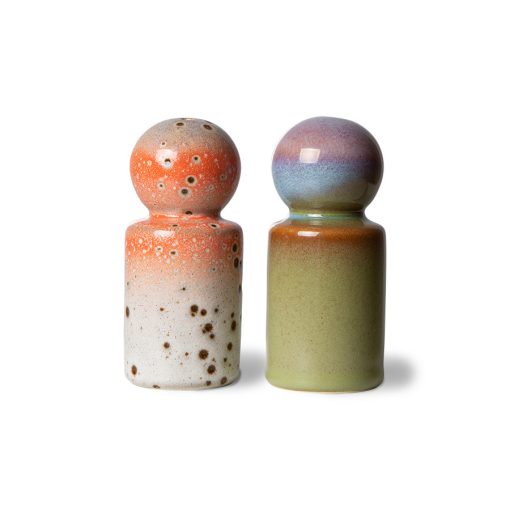 Hk Living - pepper & salt jar asteroids/peat