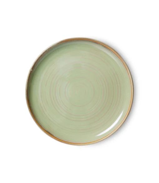 HK Living Chef ceramics dinner plate mos groen 26 x 26 x 3 cm.