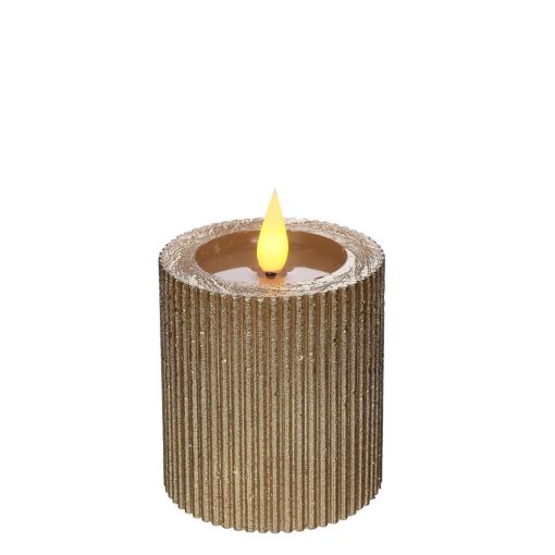 Ideas 4 seasons Pilaarkaars LED goud klein