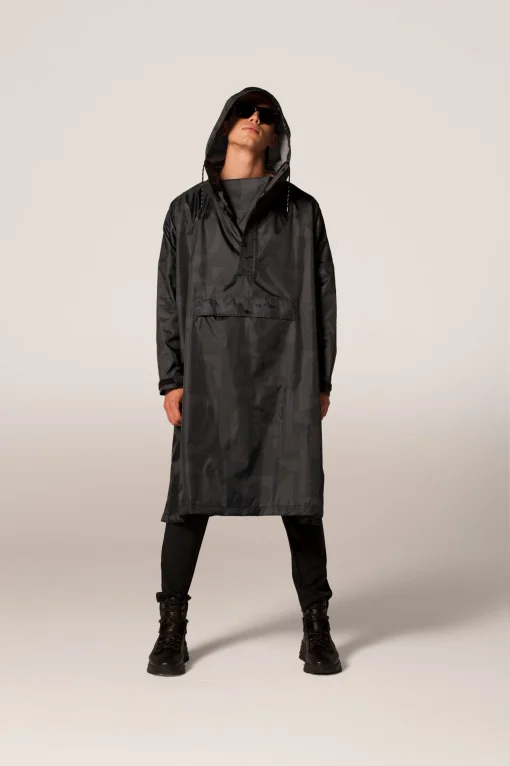 Rainkiss poncho back to black art camo - Afbeelding 2