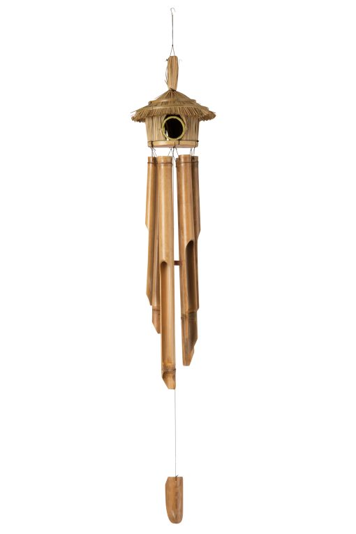 J-Line Windgong Vogelhuis Bamboe Naturel Maat L
