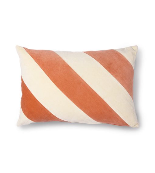 HK Living striped cushion velvet peach