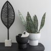 J-line bloempot Ying cement wit - Afbeelding 2