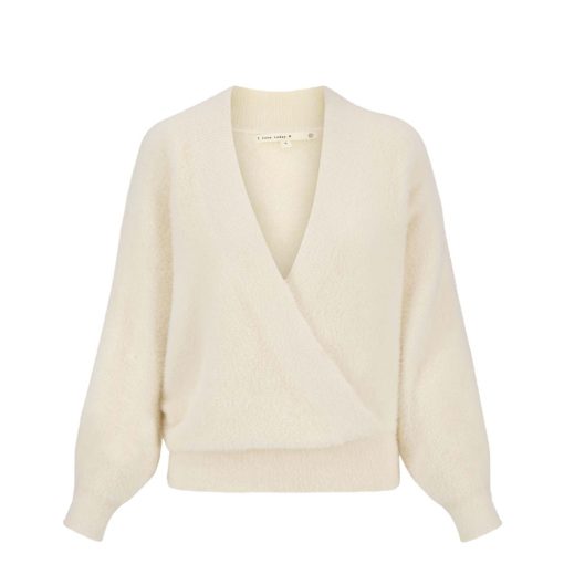 Zusss wikkel trui in fluffy garen - creme